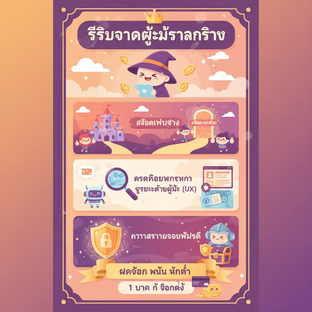 เว็บตรง สล็อต ฝากถอน ไม่มี ขั้นต่ำ 1 บาท ก็ ถอนได้ - เว็บพนัน